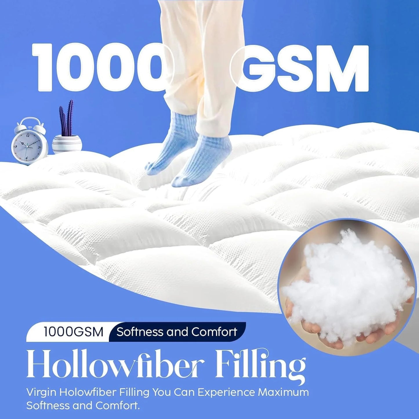 Mattress Topper for Extra Comfort, Softness, Support, and Durability