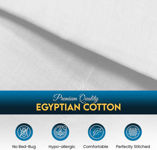 200TC 100% Egyptian Cotton Luxury Flat Sheet - Single, Double, Super King
