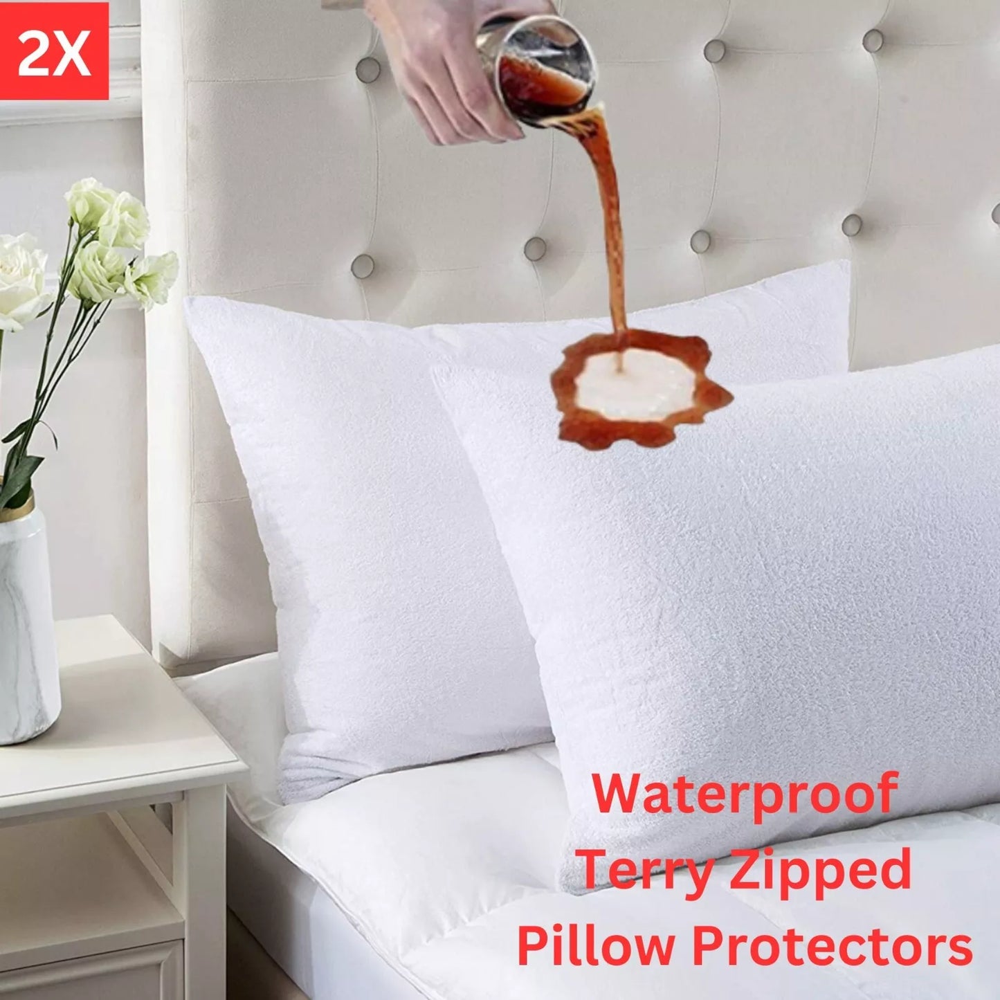 Terry Pillow Protector (Pack of 2)