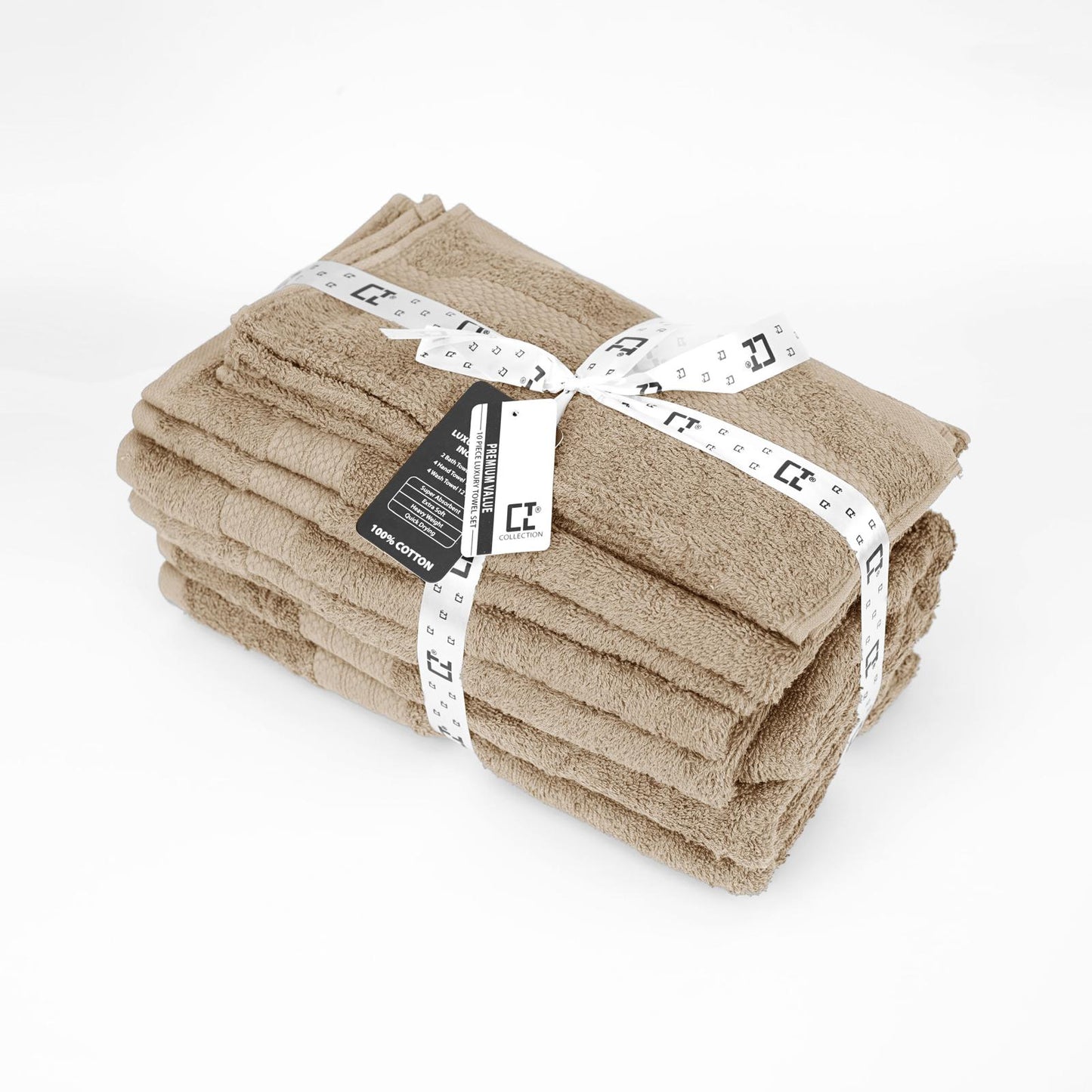 10+2 Free Towels. Luxury 100% Cotton 500 GSM Towel Bale Set, Bath, Hand, Face, Mitts
