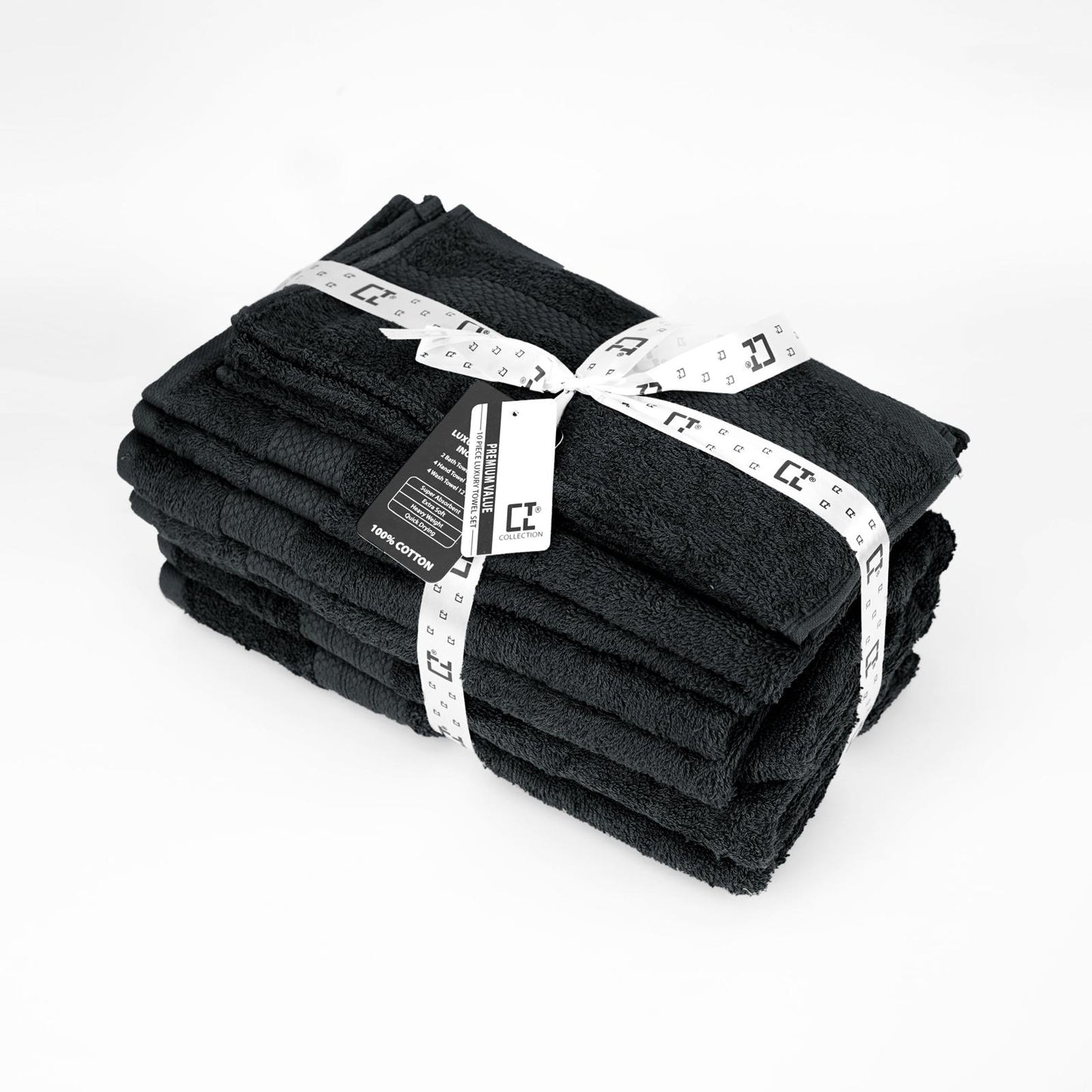 10+2 Free Towels. Luxury 100% Cotton 500 GSM Towel Bale Set, Bath, Hand, Face, Mitts