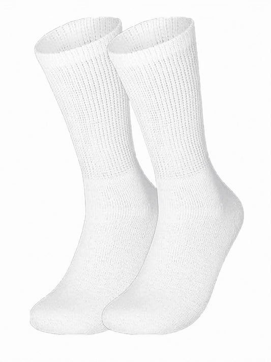 3 Pairs Black Extra Wide Non-Elastic Diabetic Socks with Soft Grip