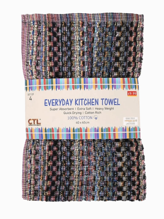 12x Multi-Color 100% Cotton Jumbo Terry Tea Kitchen Towels