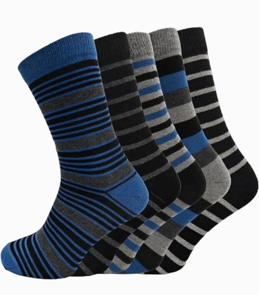 5 Pairs Men's Crew Socks Dress Formal Assorted Sizes 6-1