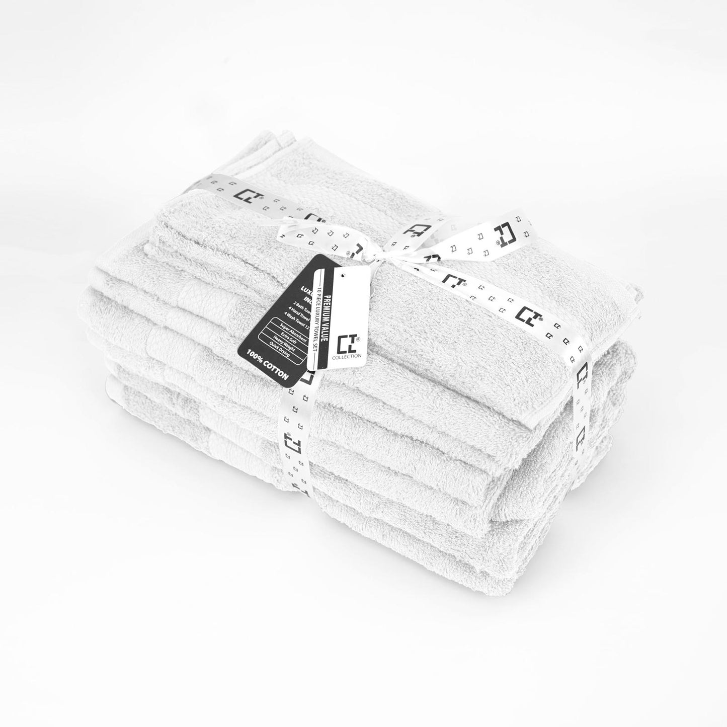 10+2 Free Towels. Luxury 100% Cotton 500 GSM Towel Bale Set, Bath, Hand, Face, Mitts